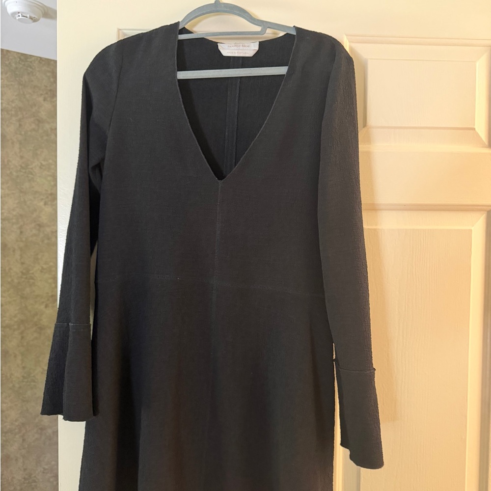 SeeByChloe Dress V-Neck Long Sleeve Women's Dress